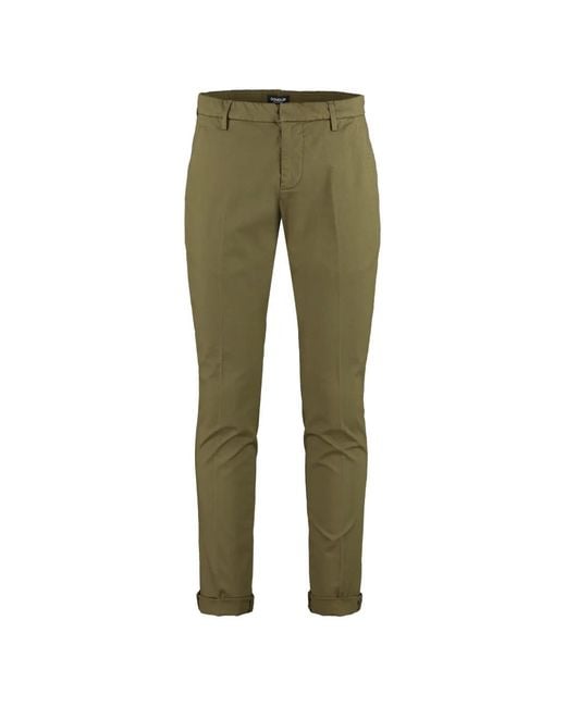 Pantaloni Gaubert Con Risvolti di Dondup in Green da Uomo