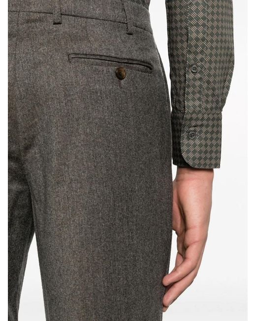 Canali Wollen Broek in het Gray voor heren