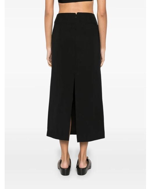 Farm Rio Black Midi Skirt