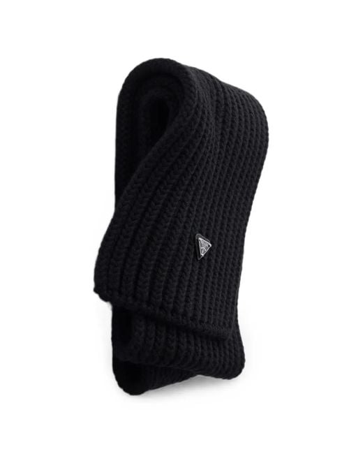 Prada Black Wool Scarf for men