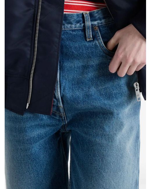 Prada Bomberjack Met Logopatch in het Blue