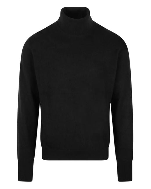 Drumohr Black Cashmere Sweater for men
