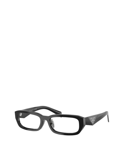 Prada White Symbole Rectangle-Frame Sunglasses