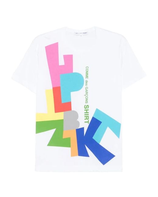 メンズ Comme des Garçons グラフィック Tシャツ White