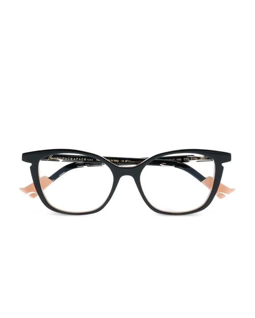 Face A Face Black Round-Frame Glasses