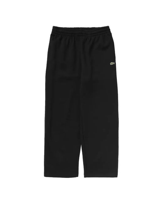 Lacoste Black Logo-Patch Track Pants for men