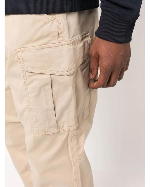 Woolrich Natural Straight-Leg Cargo Trousers for men
