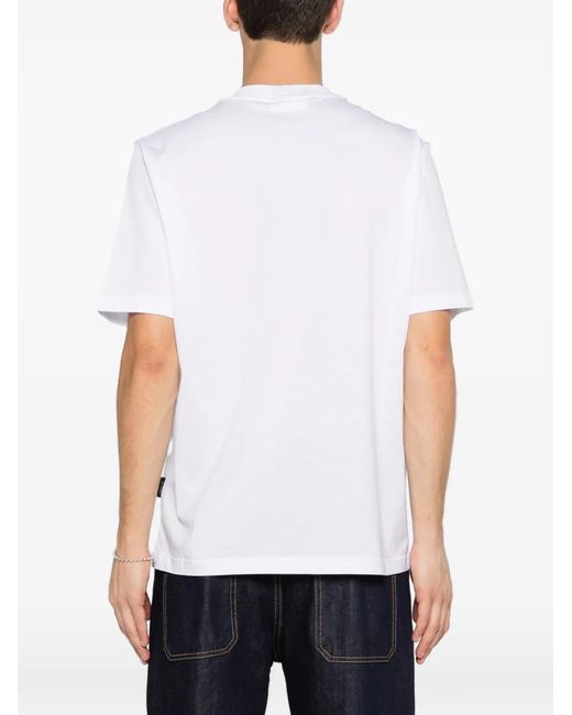 Yes London White Crew-Neck T-Shirt for men