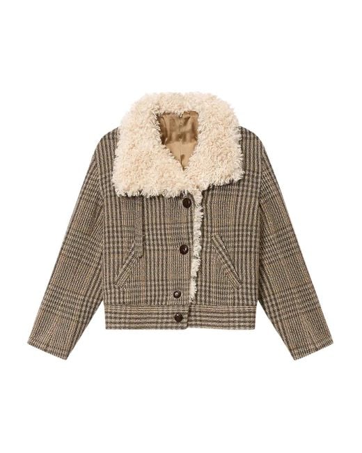 Isabel Marant Natural Fadia Check Jacket