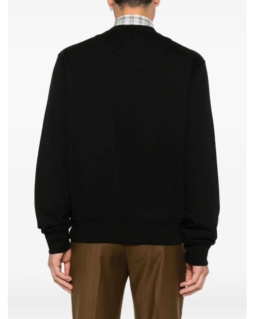 Etro Black Embroidered Crew Neck Sweatshirt for men