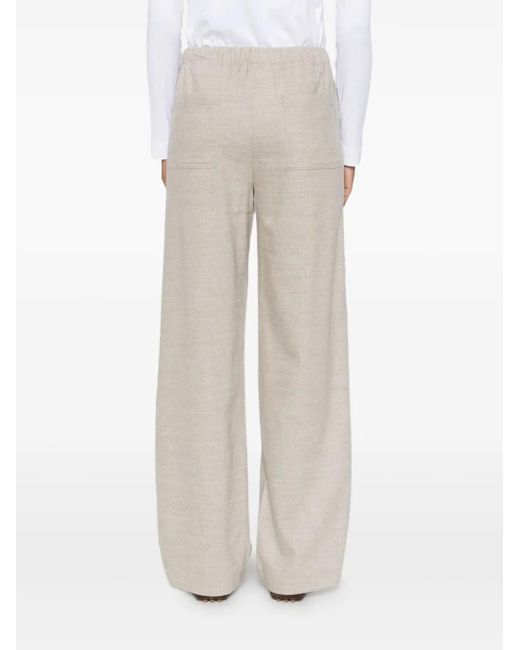 Gran Sasso White Drawstring-Waist Trousers