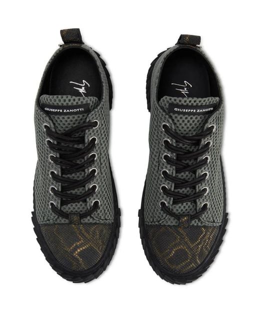 Giuseppe Zanotti Black Blabber Lace-Up High-Top Sneakers for men