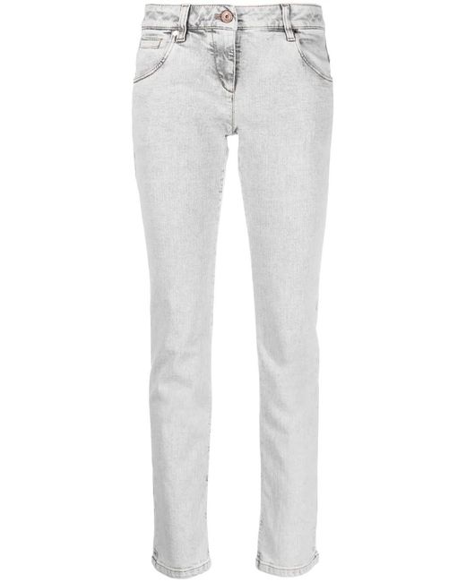 Brunello Cucinelli White Skinny Fit Denim Jeans
