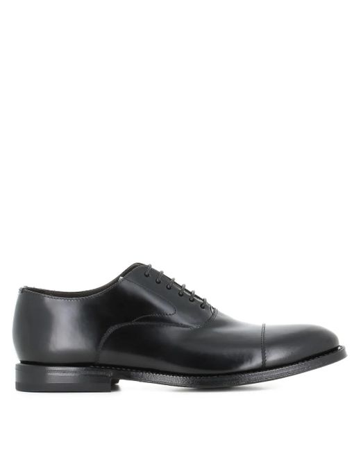 Green George Brown Cap-Toe Oxford Shoes for men