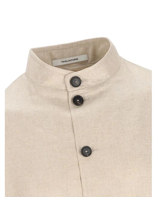 Tagliatore White Buttoned Jacket for men
