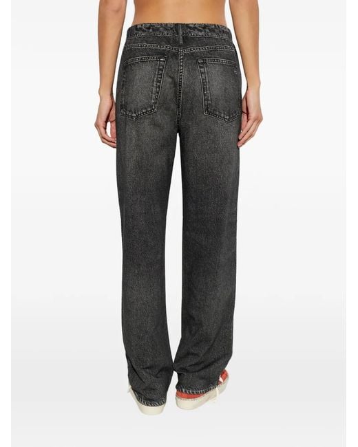Rag & Bone Black Trousers With 'Jeans' Effect