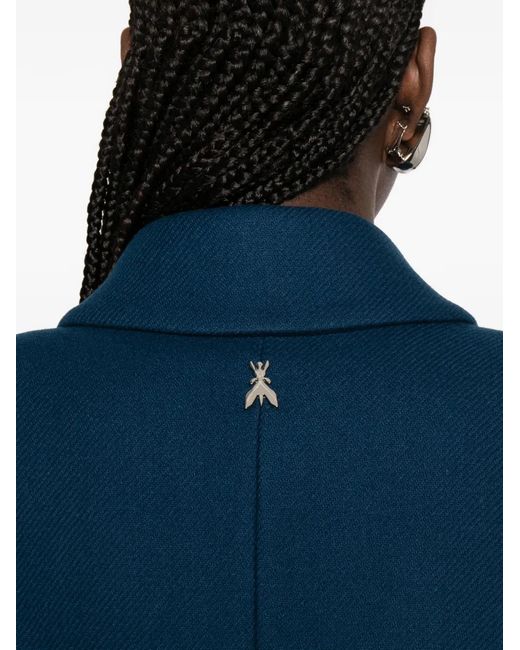 Patrizia Pepe Blue Double-Breasted Coat