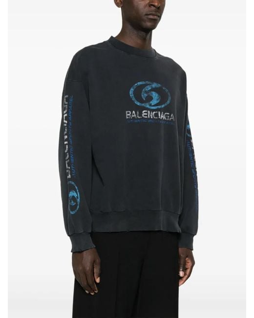 Sudadera con efecto envejecido Balenciaga de color Black