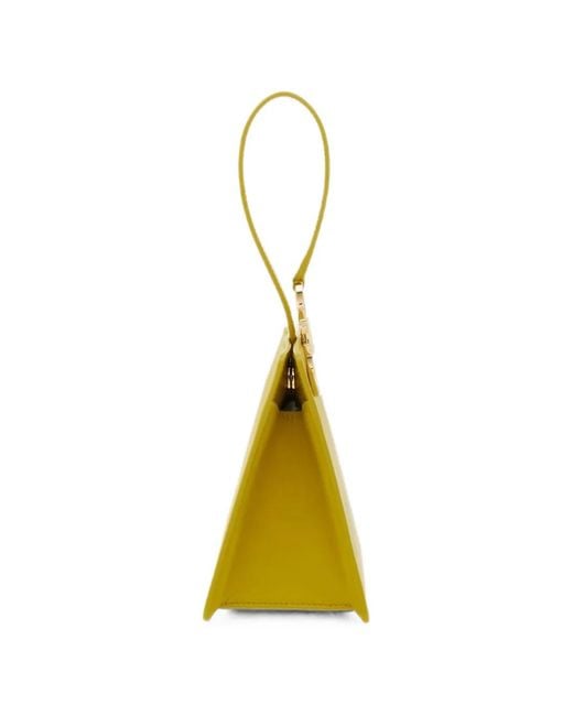 Ferragamo Yellow Pochette À Design Structuré