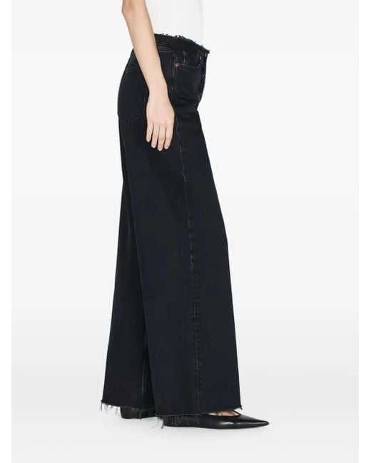FRAME Blue Frayed Jeans