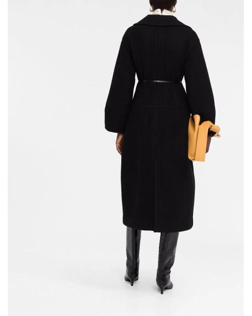 Jil Sander Black Long Wool Coat