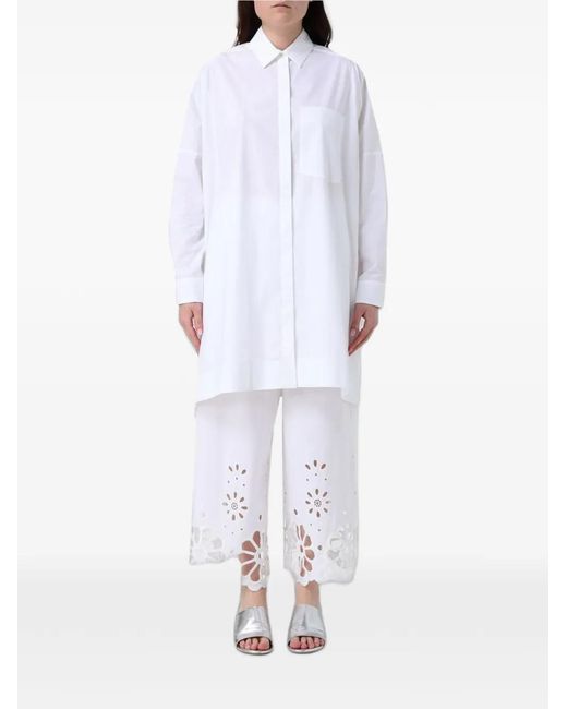 MEIMEIJ White Poplin Cotton Shirt