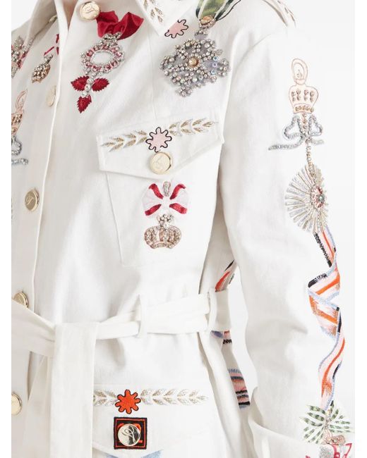 Giacca-Camicia Diamantine di Temperley London in White
