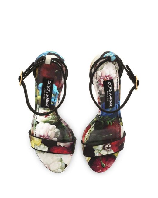 Dolce & Gabbana Black 105mm Dg Baroque-heel Sandals