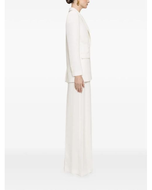 Nissa White Double-Breasted Blazer
