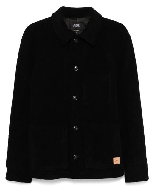 Giacca-Camicia Emile di A.P.C. in Black da Uomo