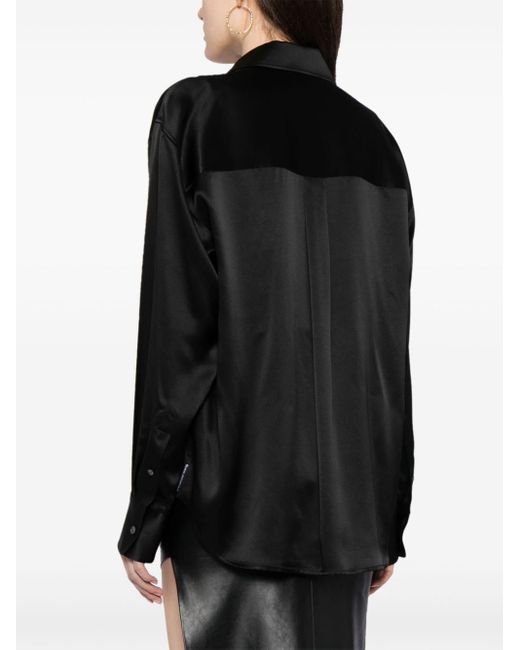 Chemise à design superposé Alexander Wang en coloris Black