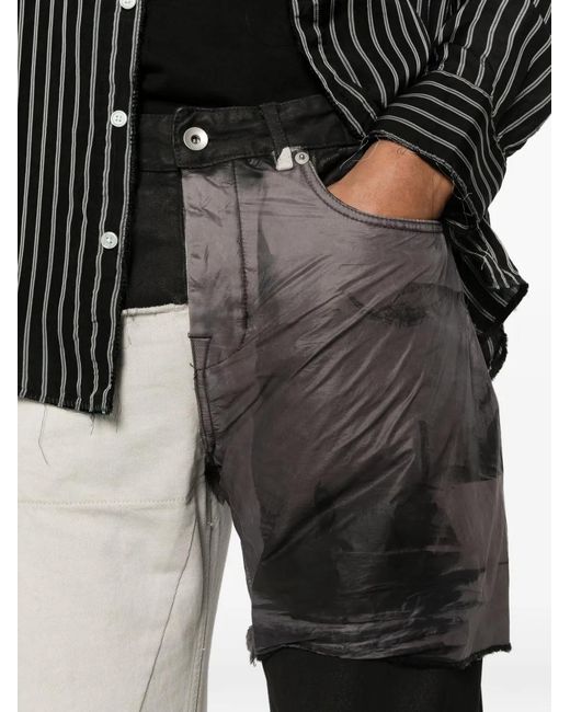 Vaqueros Con Diseño Patchwork Rick Owens de hombre de color Gray