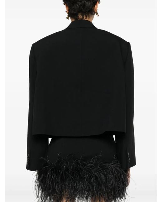 Khaite The Raymond Cropped Jack in het Black