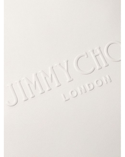 Borsa tote Lenny in pelle con logo goffrato di Jimmy Choo in White