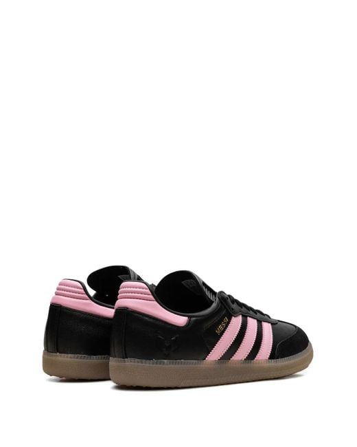 Adidas Black X Lionel Messi Samba "Core/ Metallic/Gum" Sneakers for men