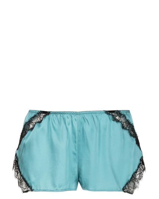 Pantalones cortos con panel de encaje Kiki de Montparnasse de color Blue
