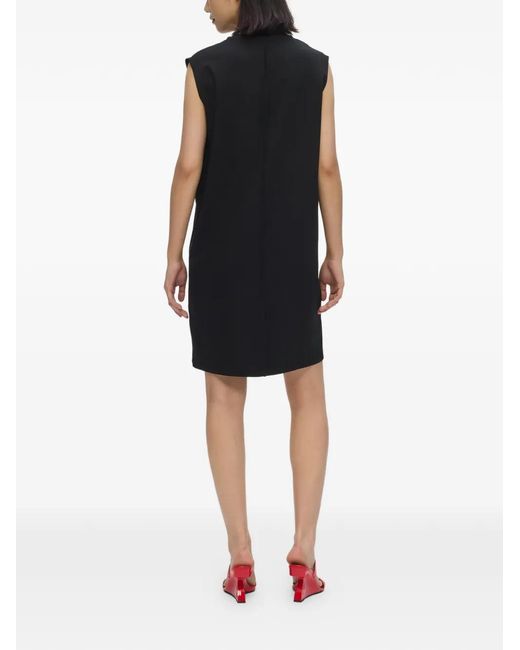 Karl Lagerfeld Black Seam-Detail Tank Mini Dress