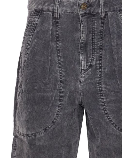 Isabel Marant Gray Onyta Cordhose mit aufgesetzter Tasche