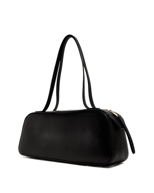 Khaite Black Simona Structured Zip-Top Shoulder Bag