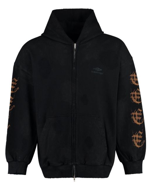 Balenciaga Heavy Metal Artwork Zip up Hoodie in Blue Lyst UK