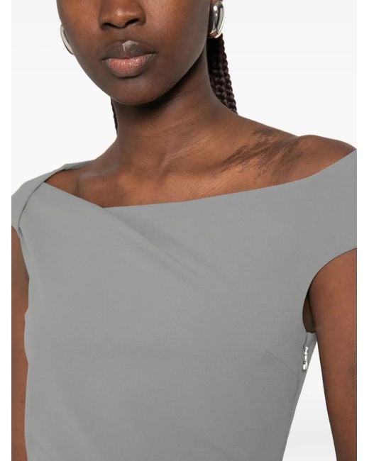 Patrizia Pepe Gray Mini Torçon Dress