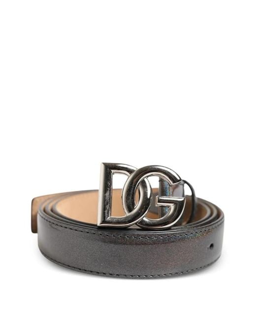 Dolce & Gabbana Black Dg Logo-Buckle Belt for men