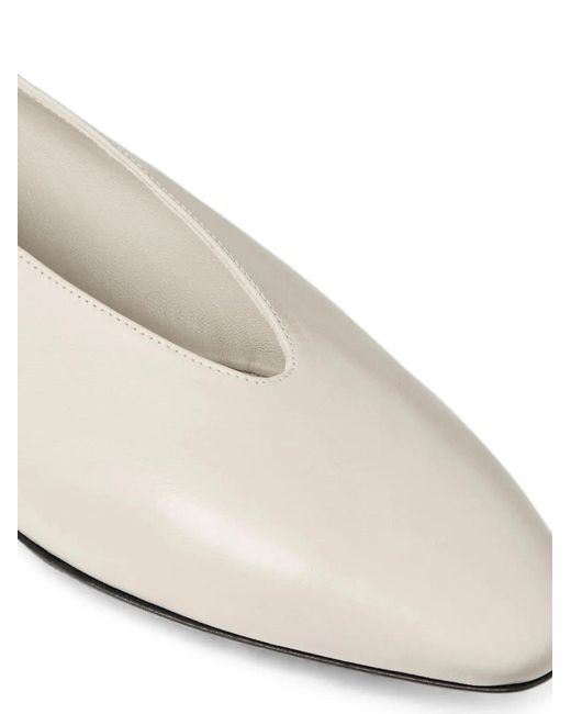 Jimmy Choo White Margot Leather Ballet Flats
