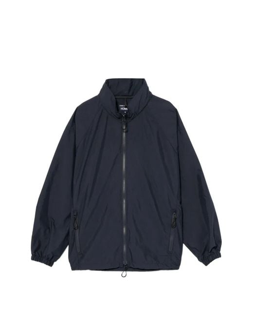 Comme des Garçons Blue High-Neck Raglan-Sleeve Jacket for men