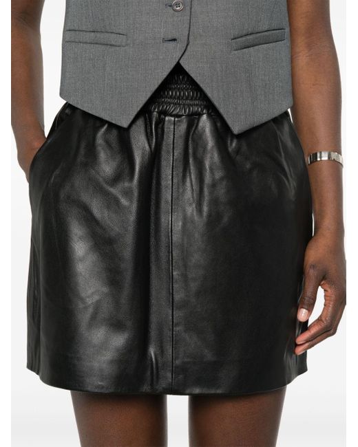 Arma Black Mare Leather Skirt