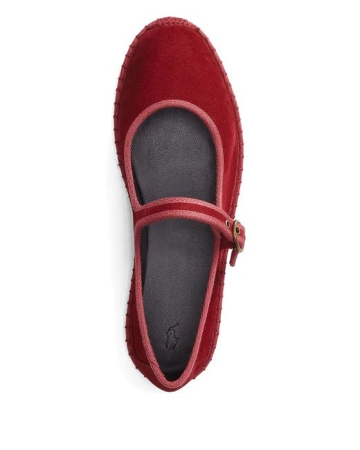 Polo Ralph Lauren Red Mary Jane Ballet Flats