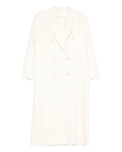 Frankie Shop White Gaia Double-Breasted Coat