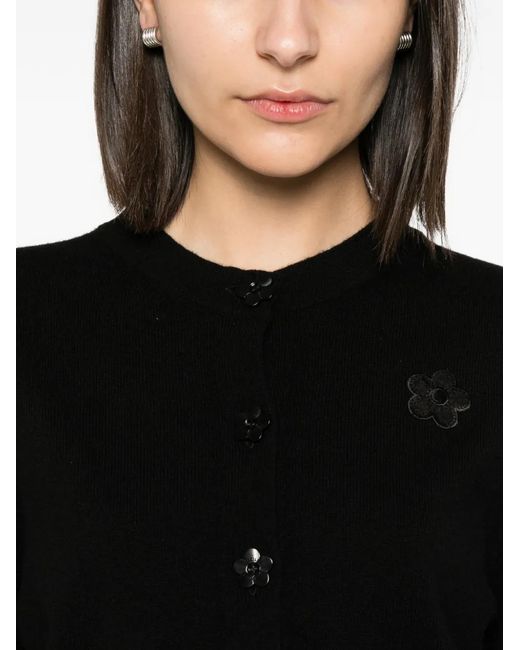 CECILIE BAHNSEN Black Cbdua Long-Sleeves Cardigan