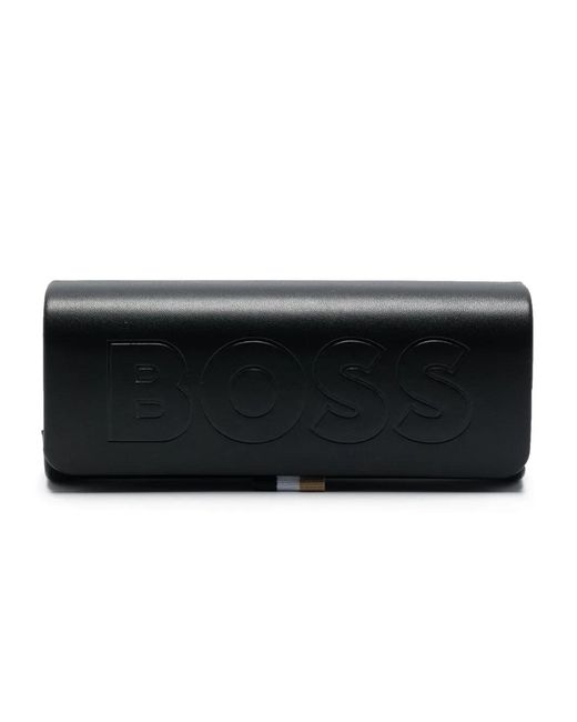 Boss Gray Square-Frame Sunglasses for men