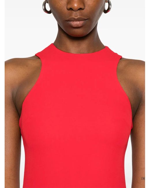Vestido largo de geogette Monot de color Red